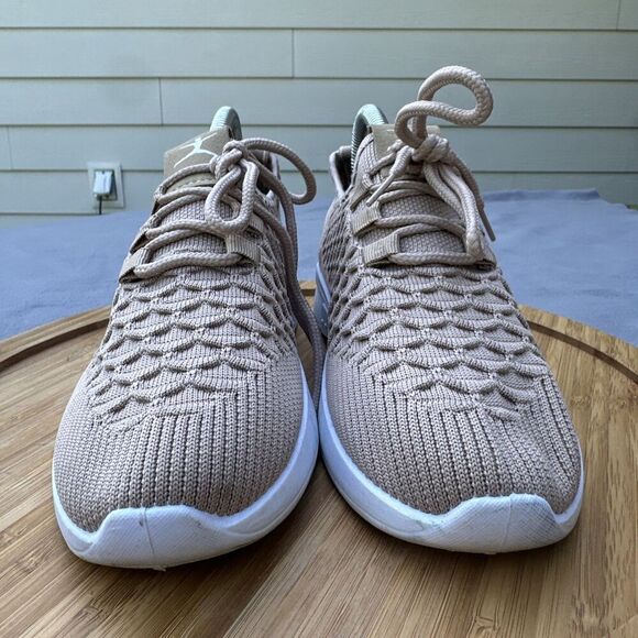 Danskin Honor Lace Up Sneakers Knit Stretch Walking Shoes Womens Size 7 Tan - Picture 3 of 10